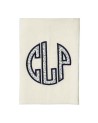 Embroidered Napkin in white linen