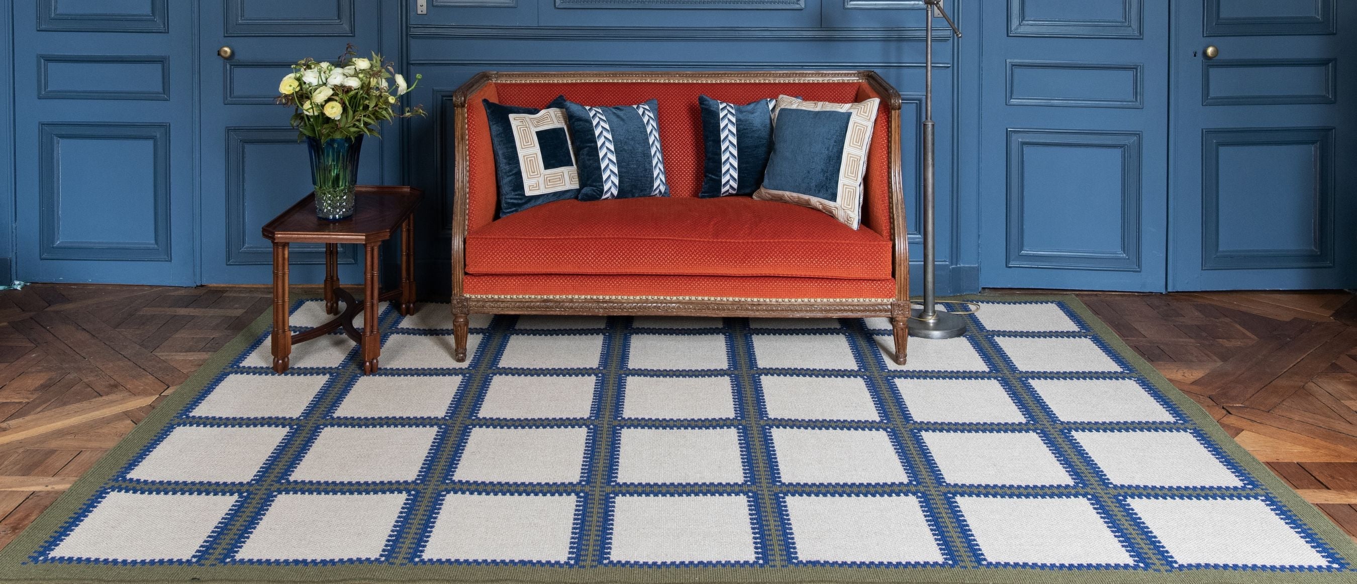 Tapis en jute et laine