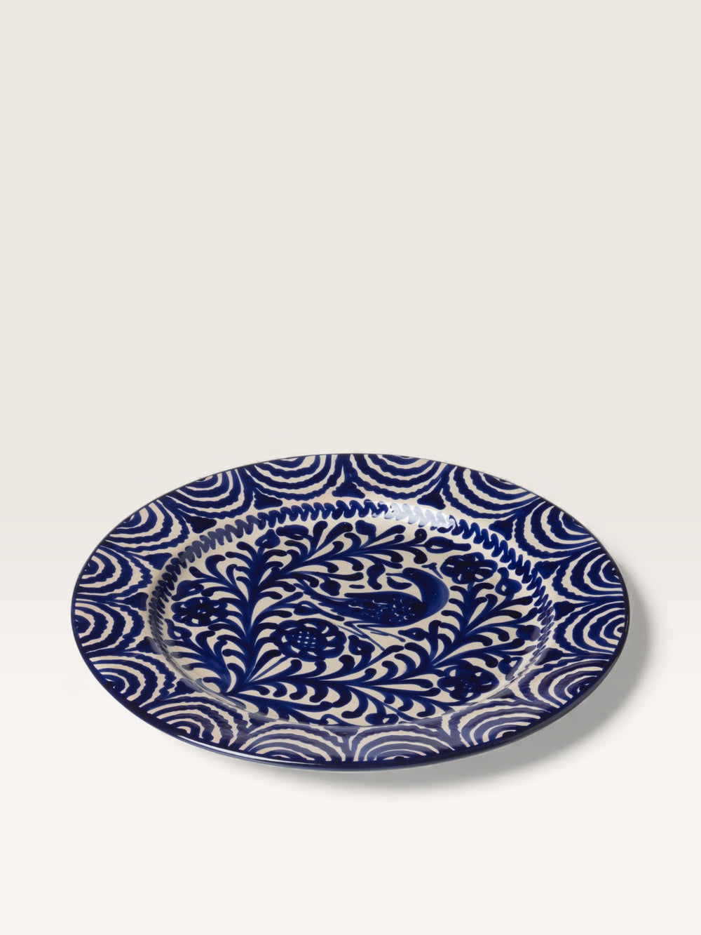 Assiette à Dîner Oiseaux Bleu