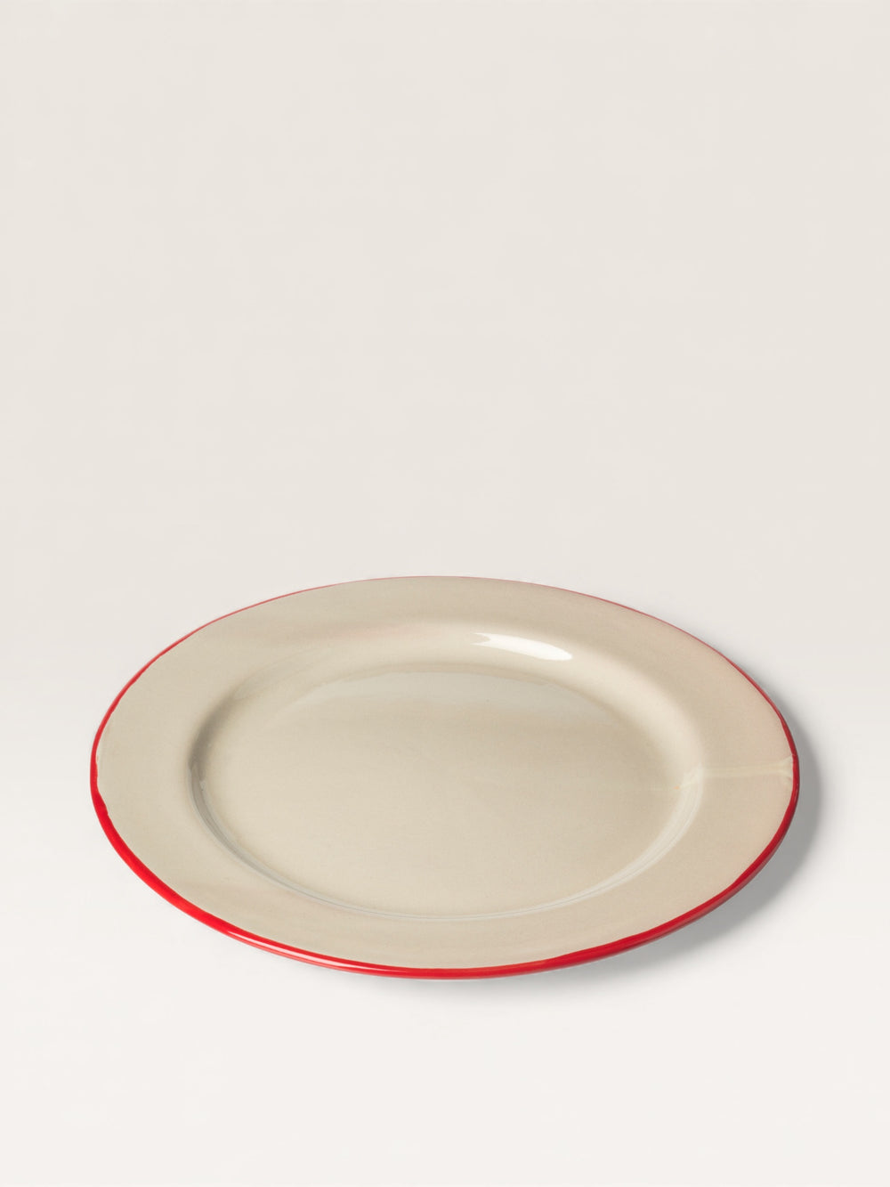Assiette à Dîner Bordure Rouge