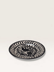 Black Oiseaux Dessert Plate