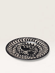 Black Oiseaux Dinner Plate