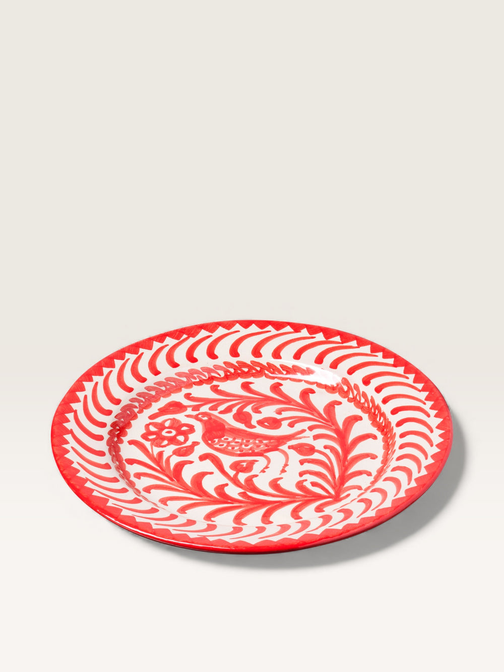 Assiette à Diner Oiseaux Rouge