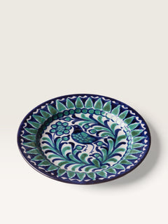 Assiette à diner Oiseaux Bleu et Vert