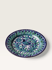 Assiette à diner Oiseaux Bleu et Vert