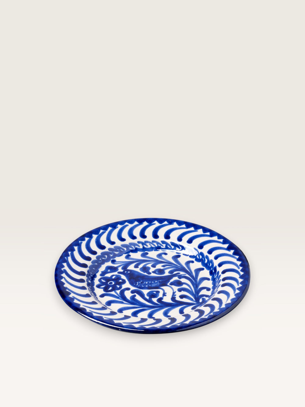 Assiette à Dessert Oiseaux Bleu
