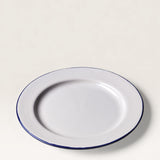 Dinner Plate with Blue Rim