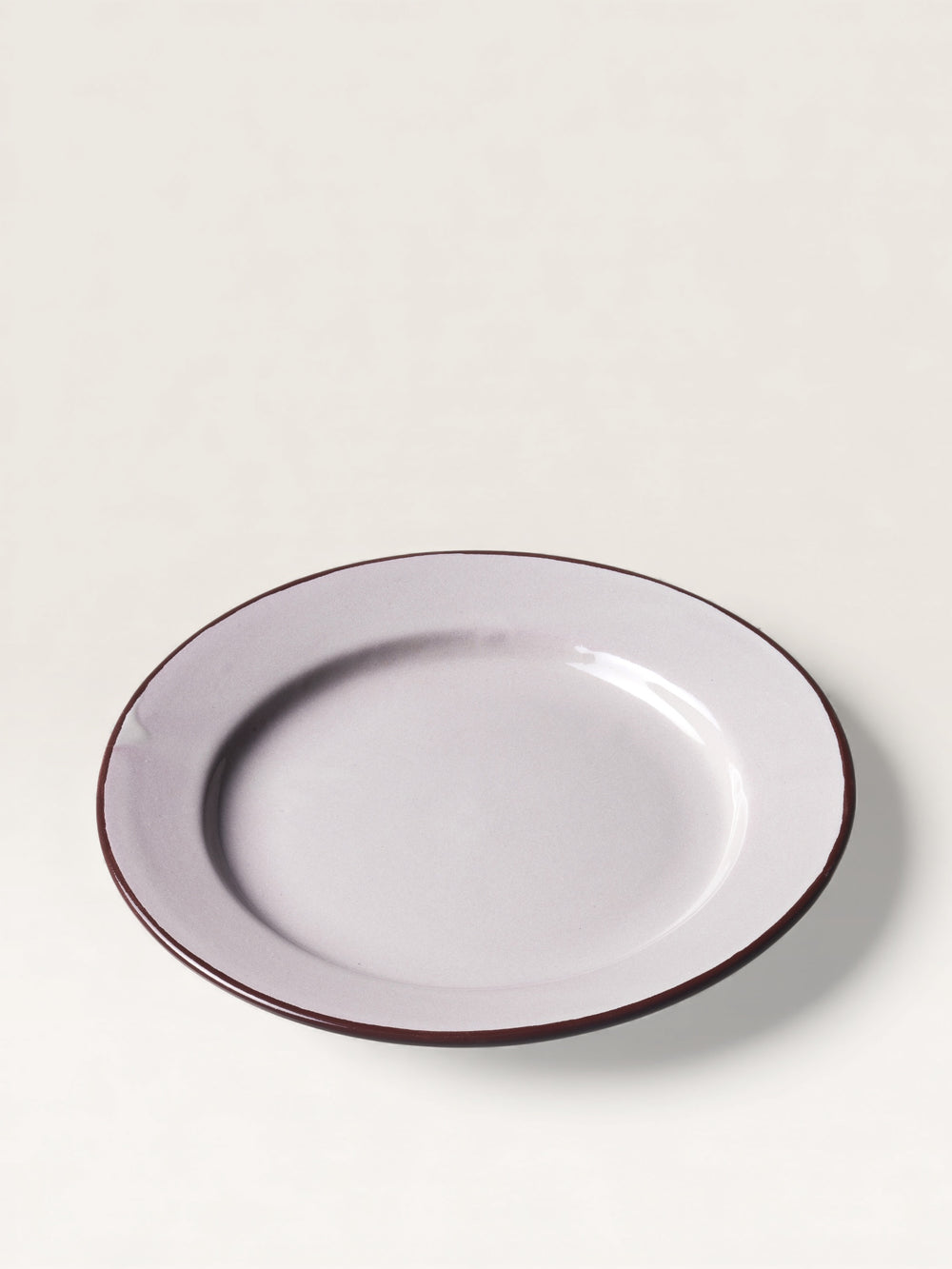 Assiette à Dessert Bordure Marron