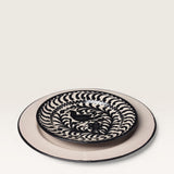 Dessert Plate with Black Rim