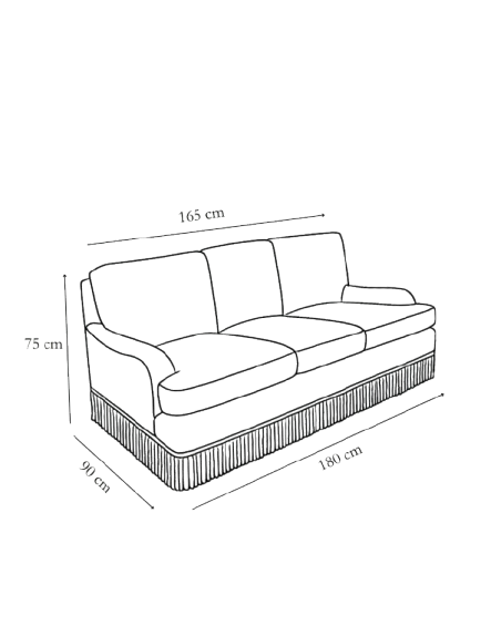 Dimension detail for Babylon Sofa