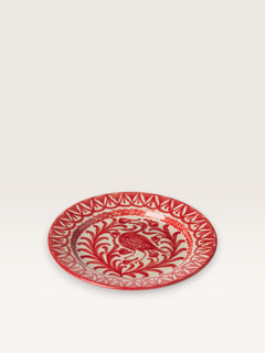 Red Bird Dessert Plate