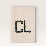 Embroidered linen napkin
