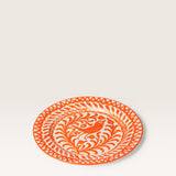 Orange bird dessert plate