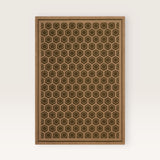 Poligono rug in jute and wool