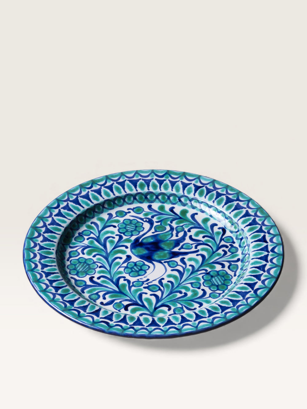 Assiette de Présentation Oiseaux Bleu et Vert