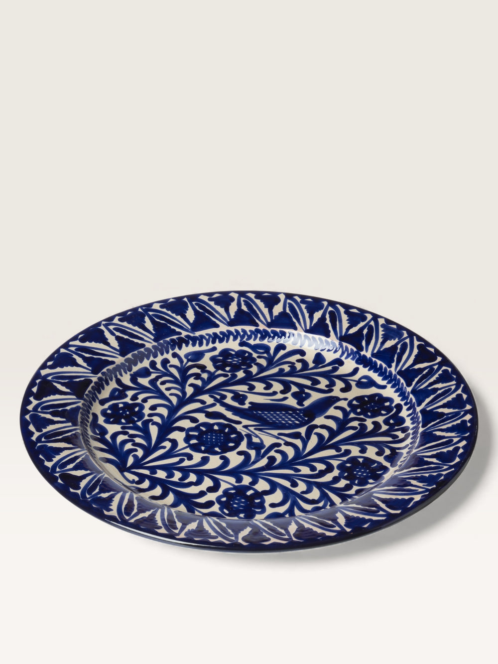Assiette de Présentation Oiseaux Bleu