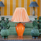 Vichy Orange Lampshade