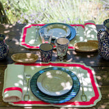 Blue Rimmed Dessert Plate