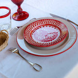 Red Bird Dessert Plate