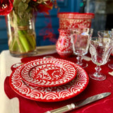 Red Bird Dessert Plate