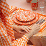 Orange bird dinner plate