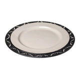 Assiette de Présentation Oiseaux Noir