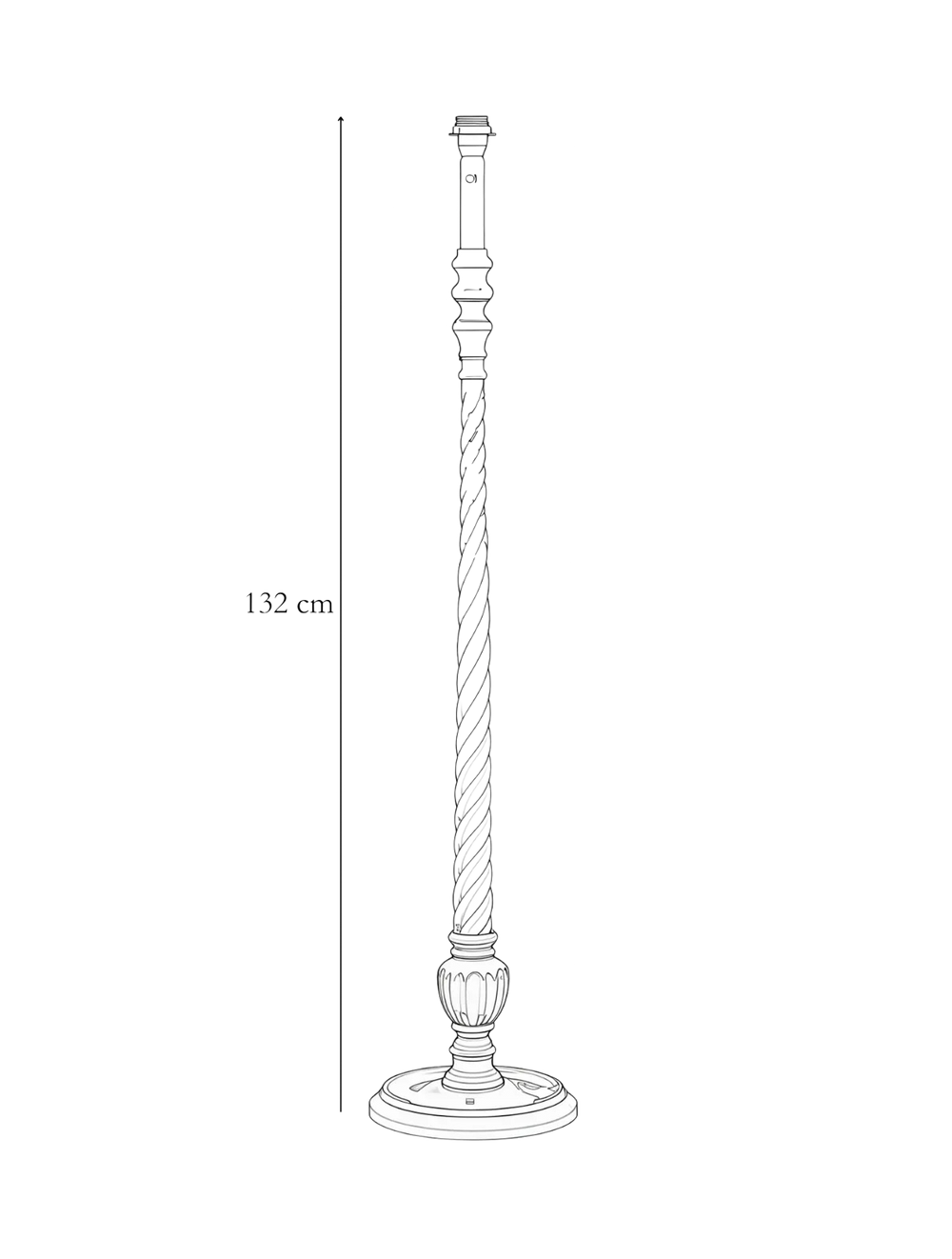 Dimension detail for Lampadaire Carmona