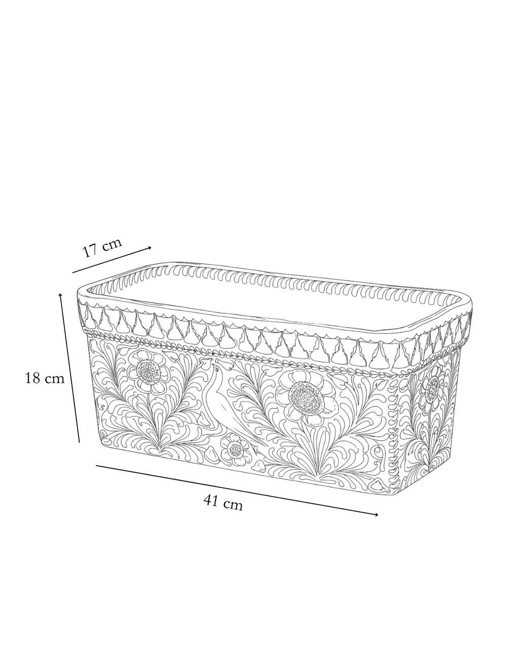 Dimension detail for Planter