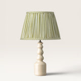 Asturias Lamp and Green and White Striped Lampshade