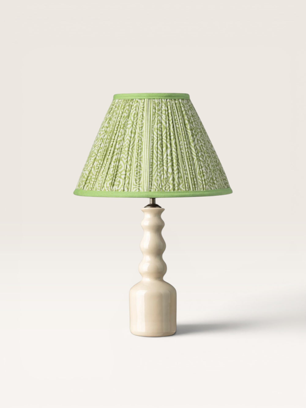 Lampe Asturias et Abat jour Ikat Vert Amande