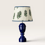Lampe Palma Bleu Abat jour Fleurs Blanc Bleu et Vert