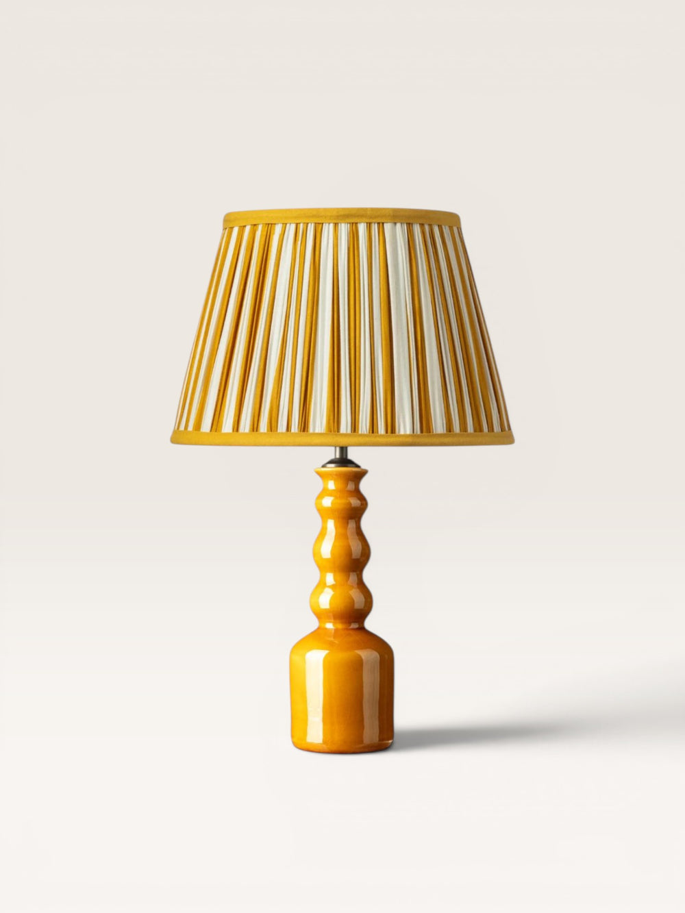 Lampe Asturias et Abat jour Rayures Jaune et Blanc