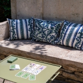 Playing in the sun, comfortably installed ☀️

📍Coussin Arcos disponible en boutique

#tissu #casalopez #paris #decorationinterieur #decor #inspo #home #interiordecor #interiordesign #discover #flower #summer #tissu #sunny #sun #outside #pool